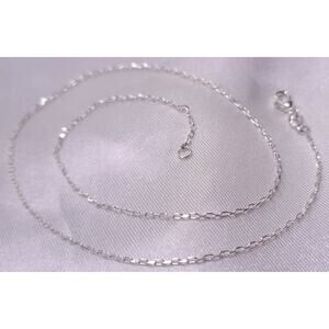 Sterling Silver 925 Plated 16 Inch Rolo Link Chain‎ Necklace New 1/16th" Wide